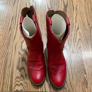Womens Red vintage Justin Cowboy Boots 7.5